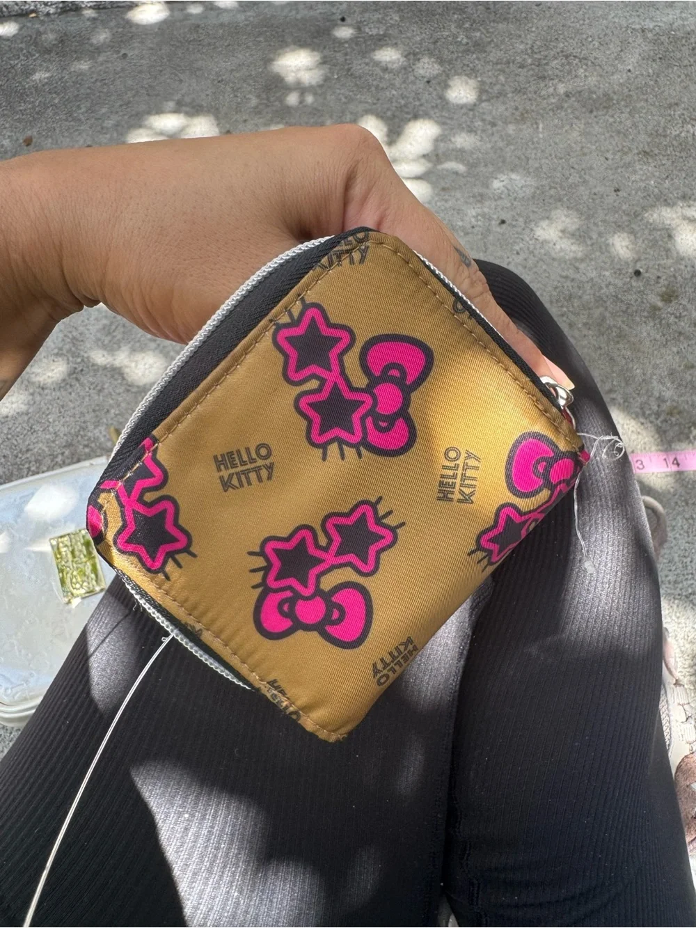Sanrio Hello Kitty Yellow and Pink Star Sunglasses Zip Wallet